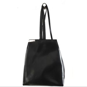 FURLA black patent leather backpack
